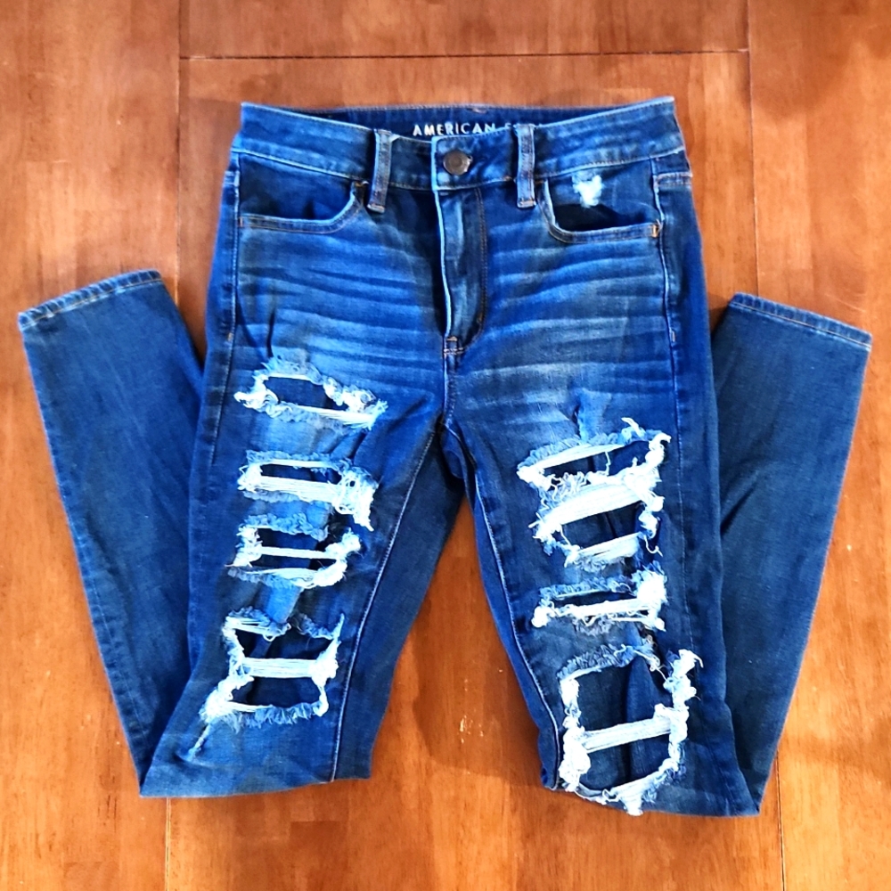 American Eagle high rise jegging 6 Regular like new
